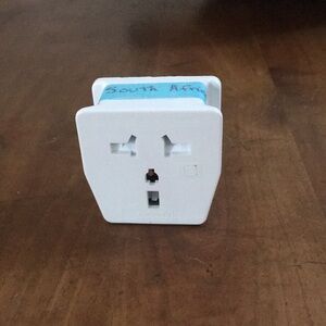 Compact White Travel Adapter for South Africa